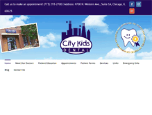 Tablet Screenshot of citykidsdental.com